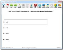 Sample exam questions from Level 3 Plumbing Mock Exam Simulator by Lecsoft.