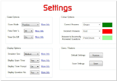 electrical exam settings