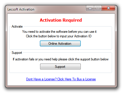 Lecsoft Online Activation